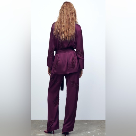 Zara beaded embroidered pants - Picture 3 of 7